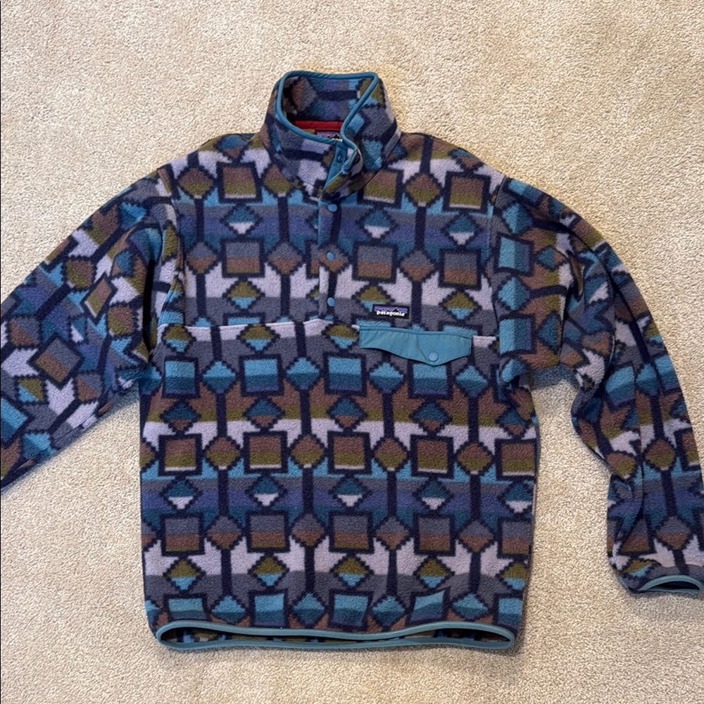 Patagonia Men's Geometric Fleece Jacket - Multicolor